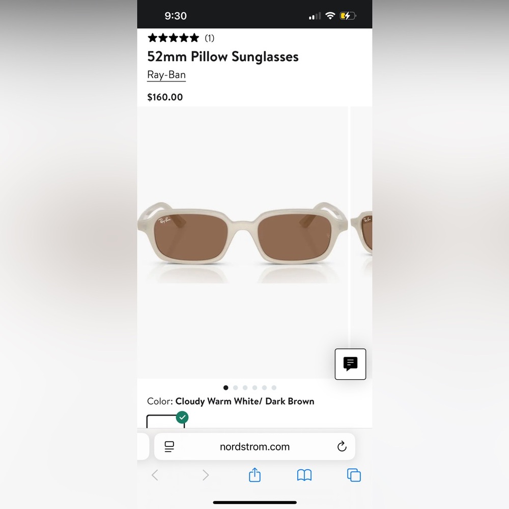 Ray-Ban Cloudy Warm White and Dark Brown Sunglasses